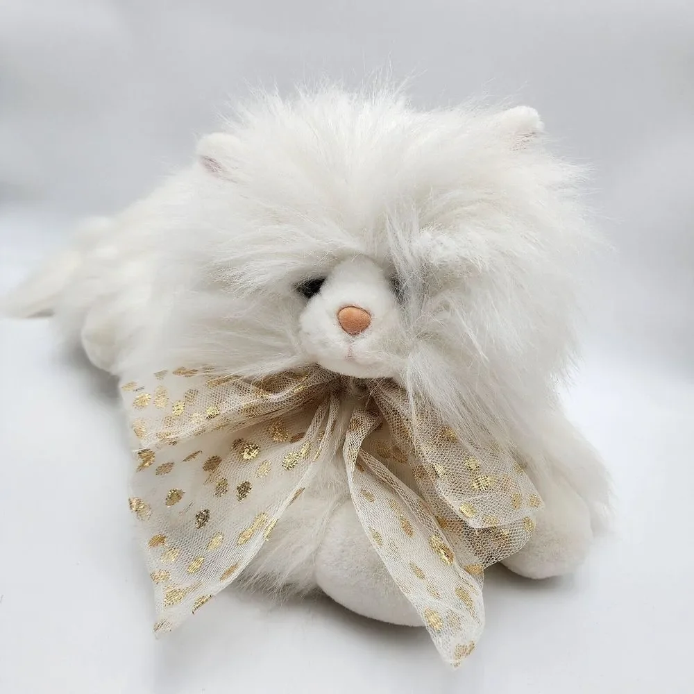 Vintage Commonwealth White Fluffy Persian Cat‎ Plush Soft Stuffed Animal Toy